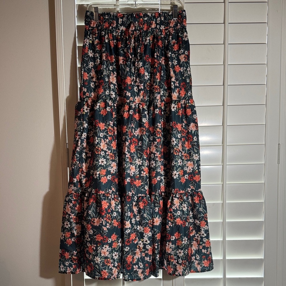 SHEIN Multicolor Floral A-Line Skirt